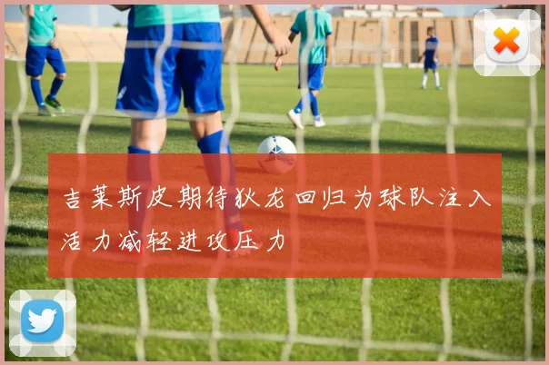 吉莱斯皮期待狄龙回归为球队注入活力减轻进攻压力